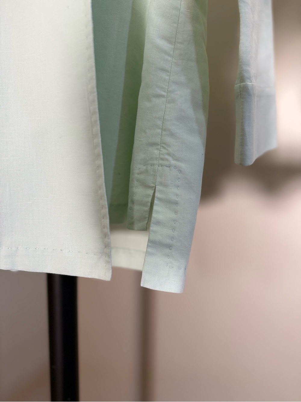 Lafayette 148 New York Mint Green Open-Front Blazer - Picture 4 of 6